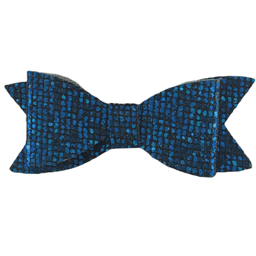 Blauw glitter strik haarspeldje handgemaakt