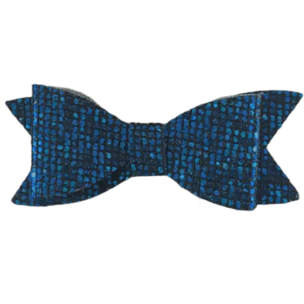 Blauw glitter strik haarspeldje handgemaakt