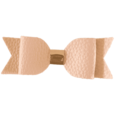 Licht roze strik haarspeldje handgemaakt 7 cm