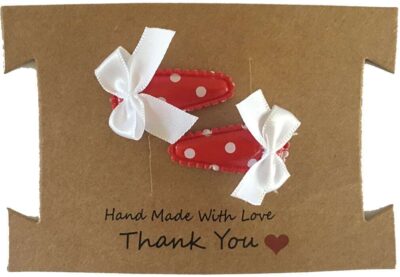 Rood Haarspeldje handgemaakt 4 cmold