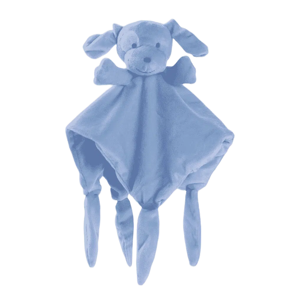 Tuttendoek met naam zacht hondje blauw
