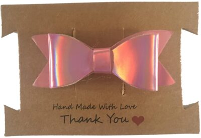 Zilver strik haarspeldje handgemaakt 7 cmold