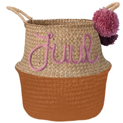 Half gekleurde naammand diep oranje