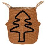 Cesta del árbol de Navidad de hierba marina - Imagen 10