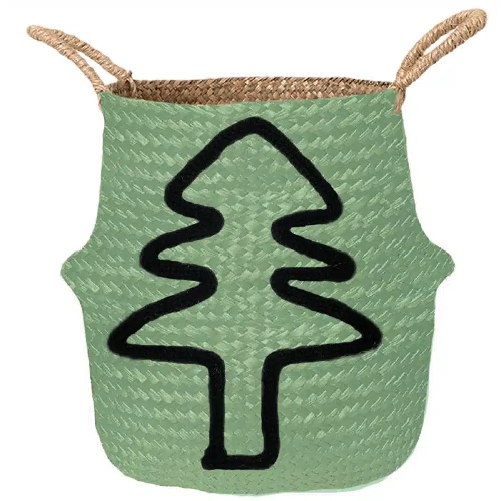 Kerstboom mand van zeegras zeegroen