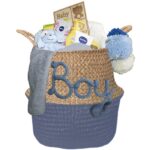 Kraam cadeau mand babygift neutraal met naam