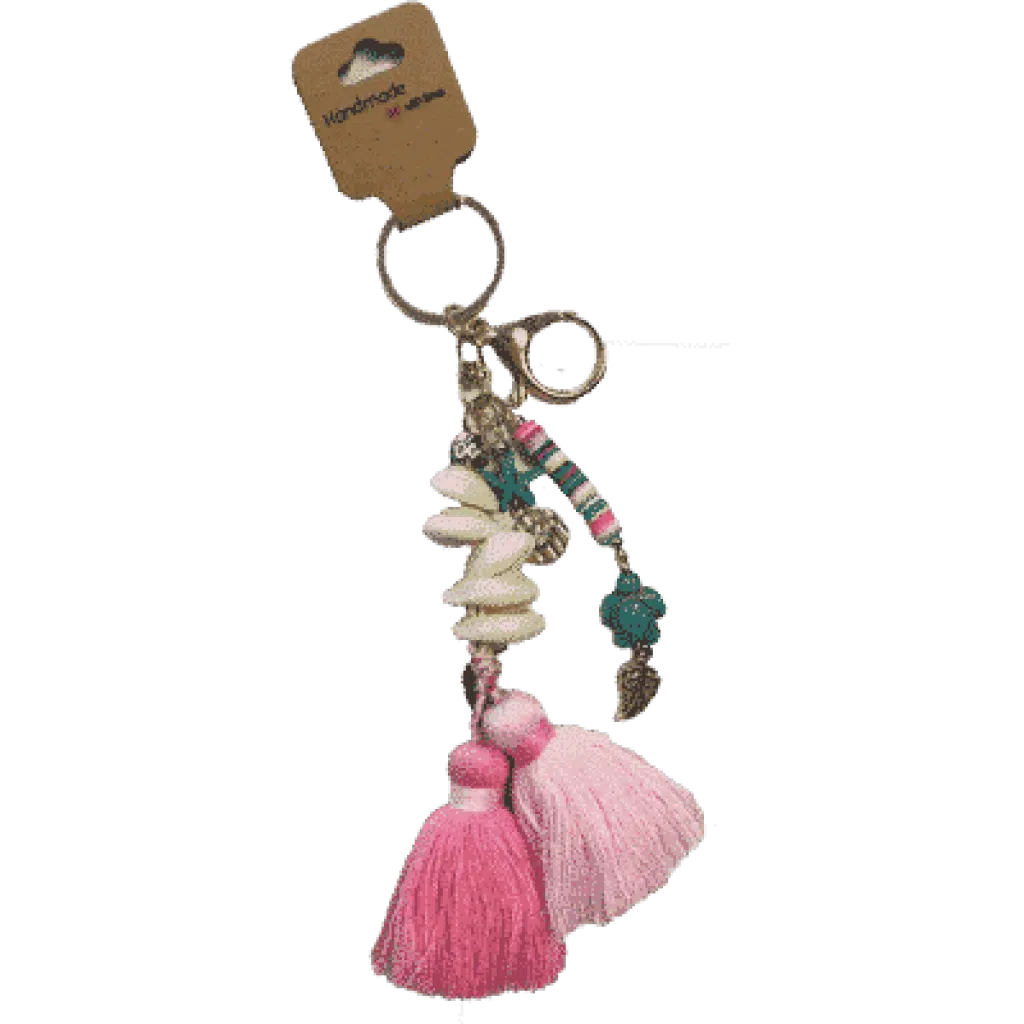 Rozelichtroze sleutelhanger