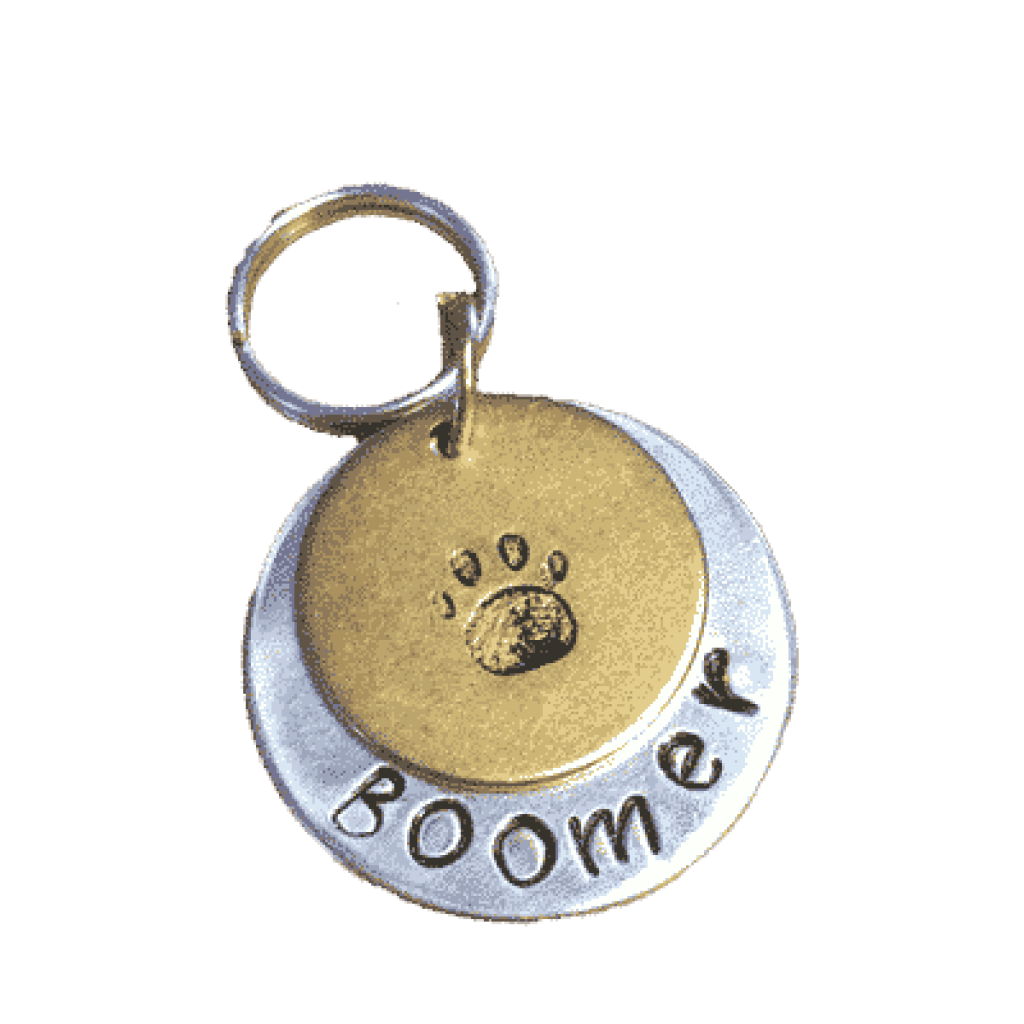 Sleutelhanger dog tag met naam