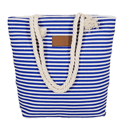 Strepen schoudertas met naam