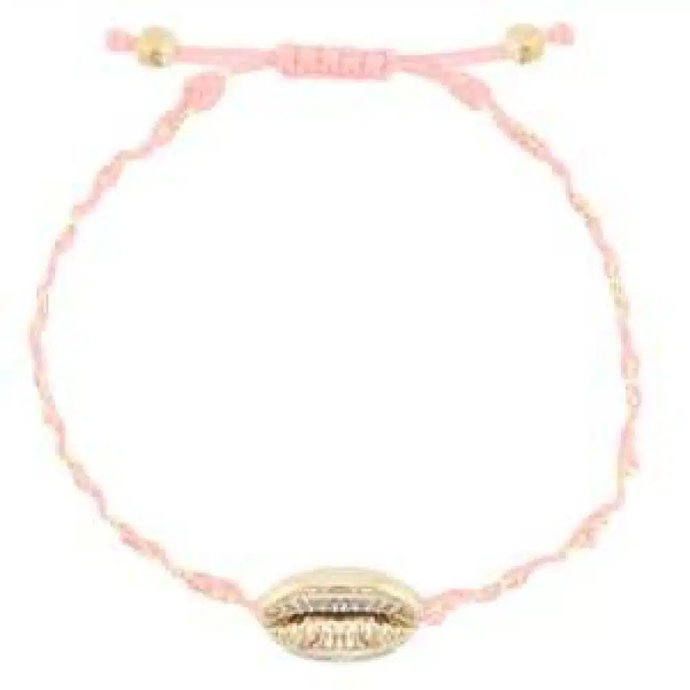 Trendy Armbanden Kauri gevlochten Peachy rose gold