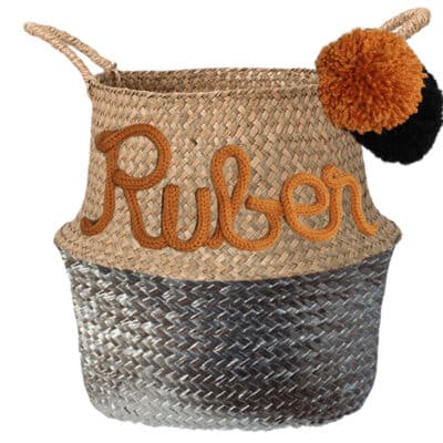 Half gekleurde gepersonaliseerde mand met naam zilver