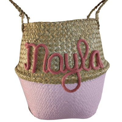 Half gekleurde opbergmand met tekst XL