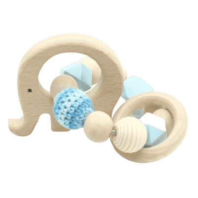 Handgemaakte Bijtring kralen olifant