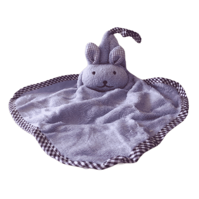 Knuffeldoek zacht konijn paars