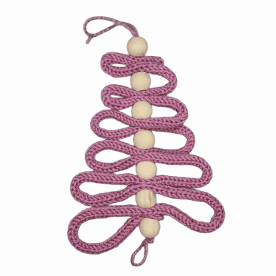 Punnik kerstboom oud roze