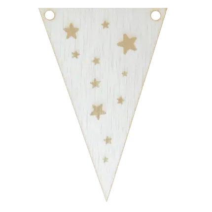 Sterretjesvlag met punt in kleur gegraveerd