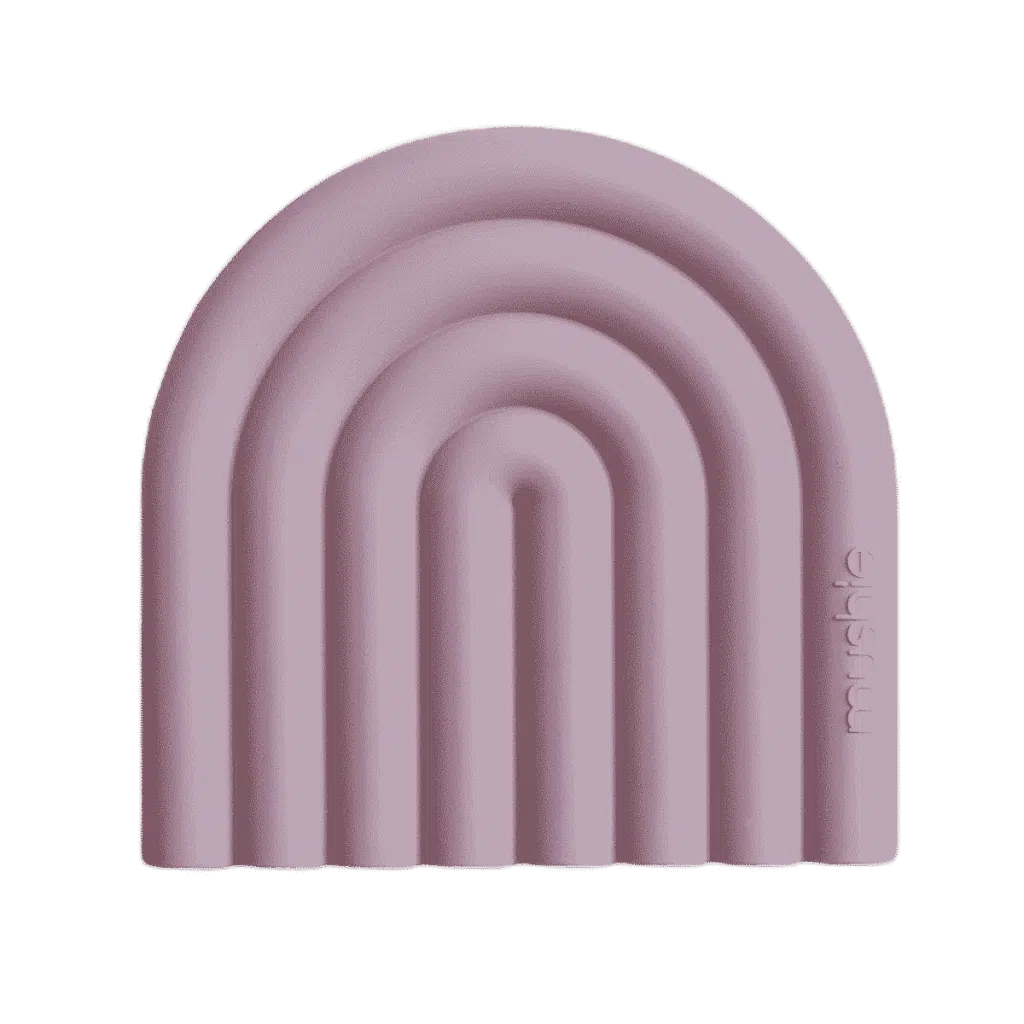 Mushie regenboog bijtring Mauve