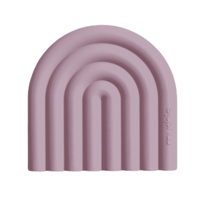 Mushie regenboog bijtring Mauve