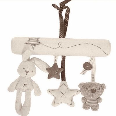 Wieg Wagen decoratie hanger wit