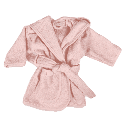 Badjas Uni Line Blush 1-2jr met naam geborduurd