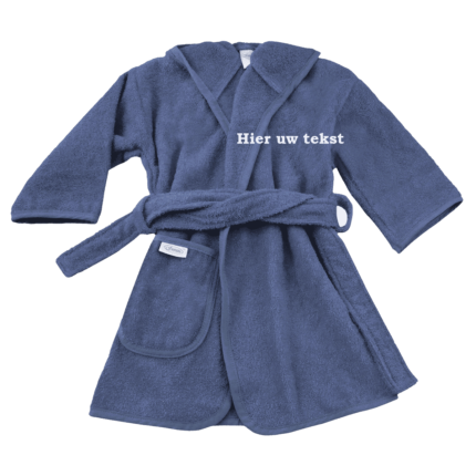 Badjas Uni Line Silk-Blue 1-2jr optie met naam