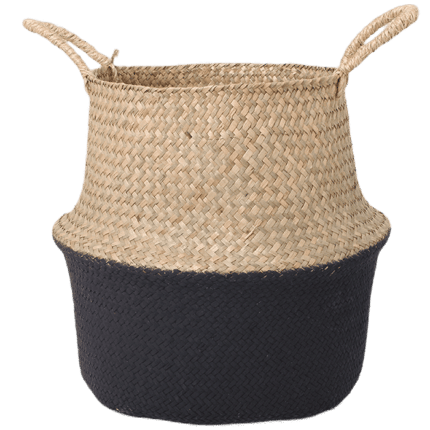 Zelf handgemaakte zeegras mand met naam maken