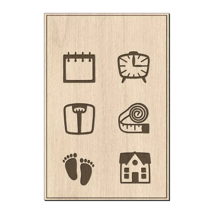 Houten geboorte naambord met naam