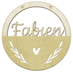 Houten ring met naam hart – Image 12