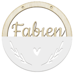 Houten ring met naam hart – Image 6