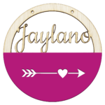 Houten ring met naam hartpijl - Imagen 14