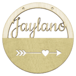 Houten ring met naam hartpijl - Imagen 12