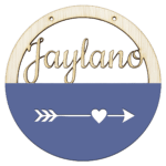 Houten ring met naam hartpijl - Imagen 8