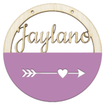 Houten ring met naam hartpijl - Imagen 7