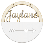 Houten ring met naam hartpijl - Imagen 6