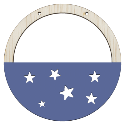 Houten ring met naam rising star