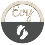 Houten ring met naam voetjes - Afbeelding 16