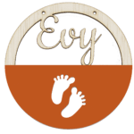 Houten ring met naam voetjes - Afbeelding 15