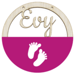 Houten ring met naam voetjes - Afbeelding 14