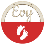 Houten ring met naam voetjes - Afbeelding 11