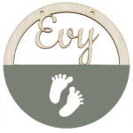 Houten ring met naam voetjes - Afbeelding 9