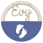 Houten ring met naam voetjes - Afbeelding 8