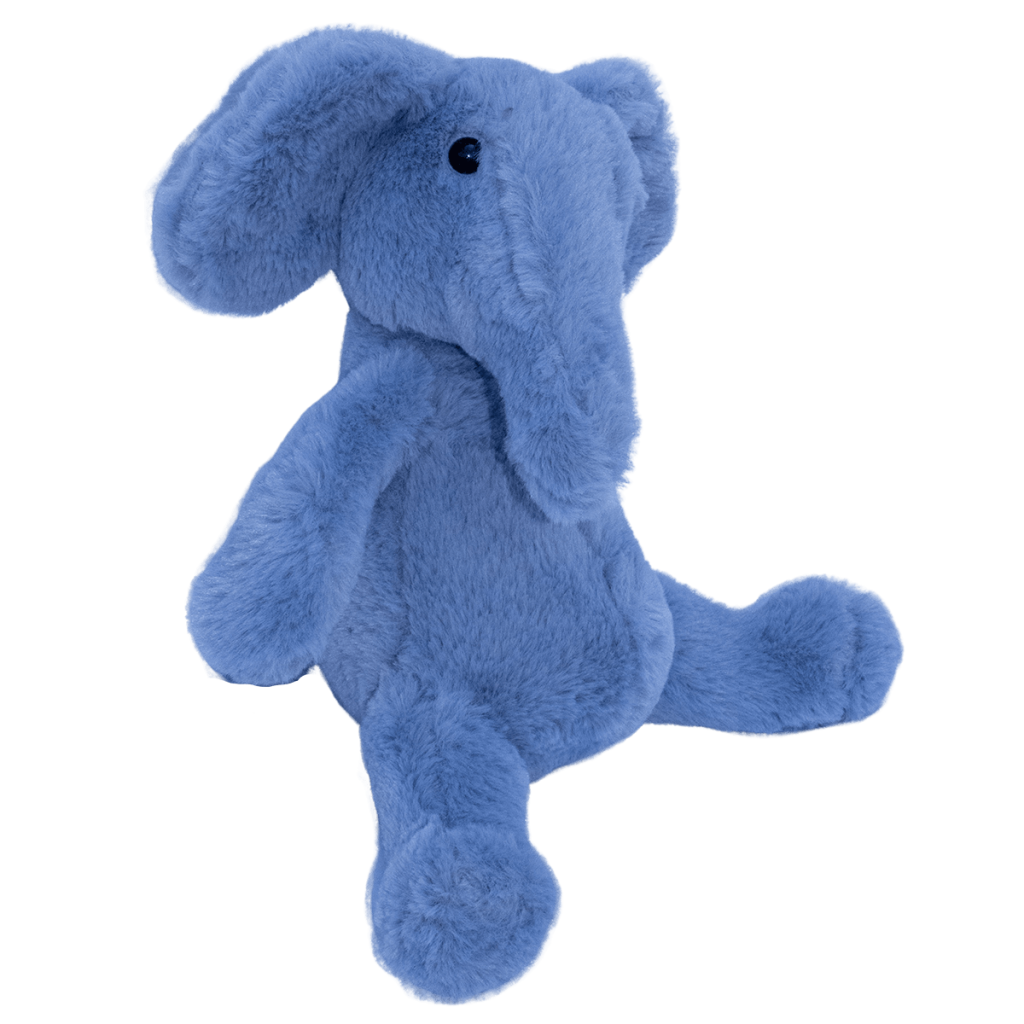 Knuffel baby olifant blauw 25 cm