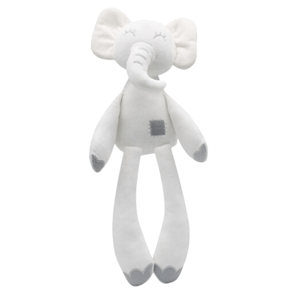 Knuffel baby olifant wit 36 cm