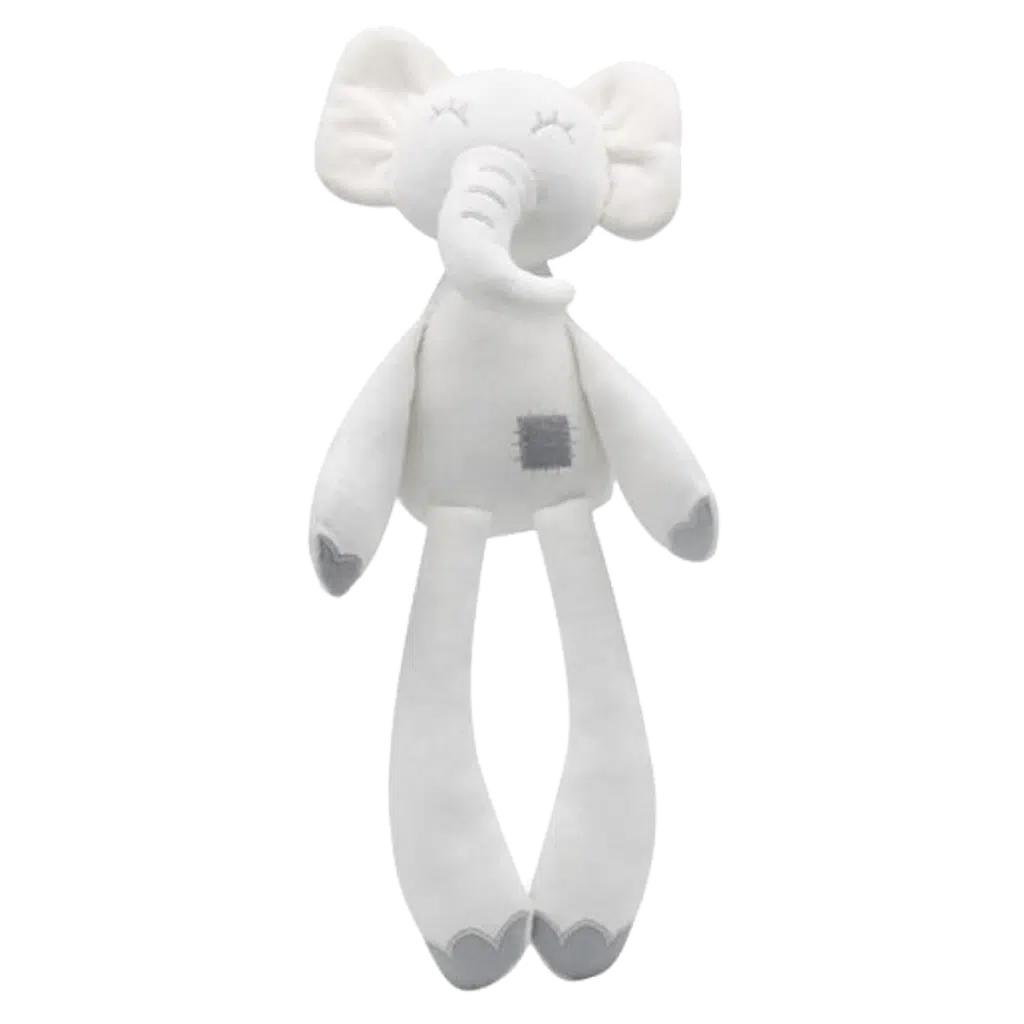 Knuffel baby olifant wit 36 cm