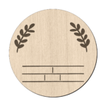 Geboortebord hout blaadje Gratis koord