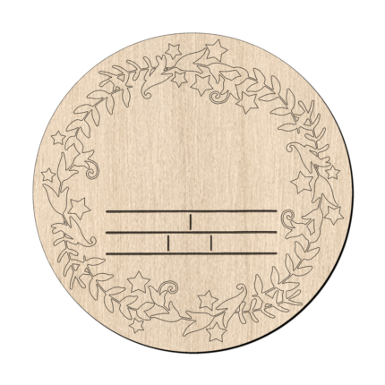 Geboortebord hout krans Gratis koord