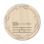 Geboortebord hout pijl Gratis koord