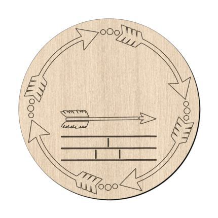 Geboortebord hout pijl Gratis koord