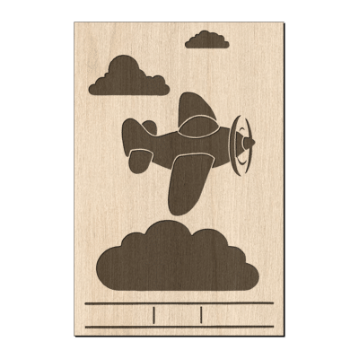 Geboortebord vliegtuig met naam