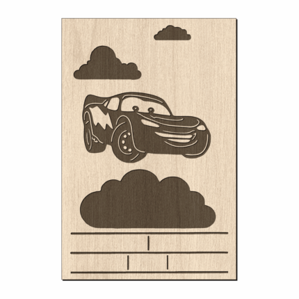 Geboorteposter cars met naam